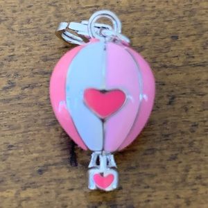 Sterling Silver Pink Enamel Hot Air Balloon Charm
